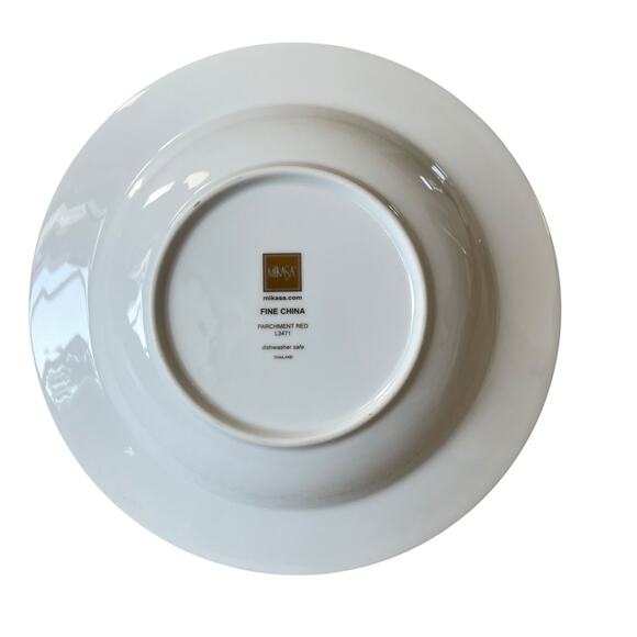 Mikasa Parchment Red Soup Salad Bowls 8.5in Set of 4 Fine Porcelain NEW - Picture 7 of 13